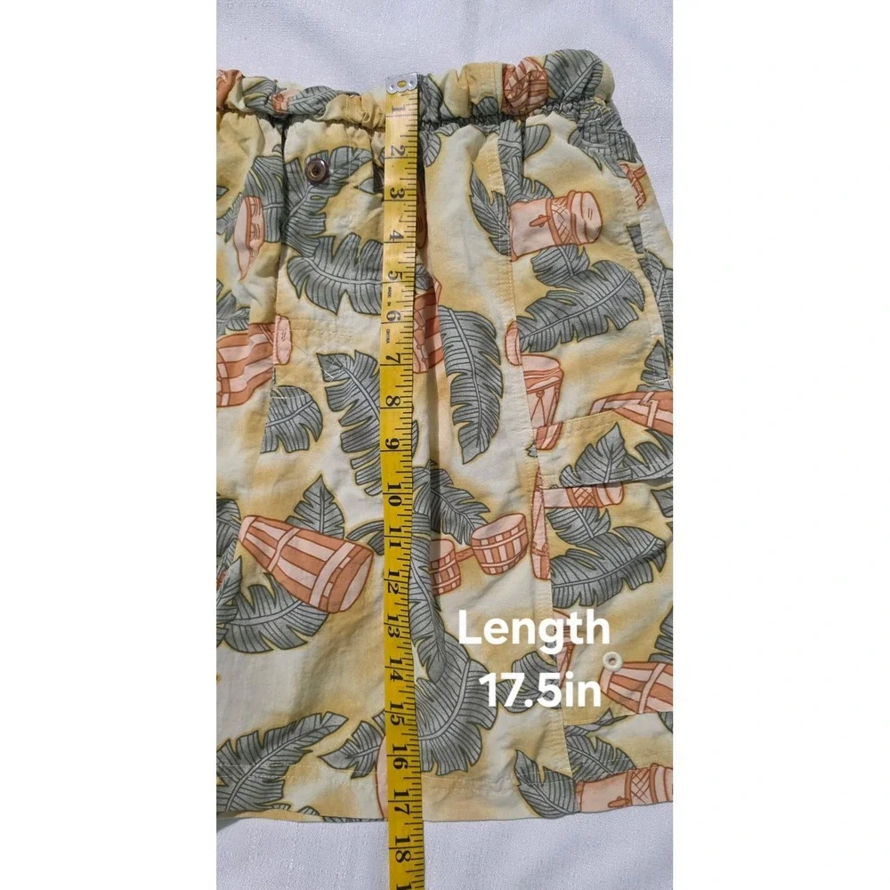 Tommy Bahama Men's Swim Trunks, Tropical Palm Leaf & Drum Print, Size L